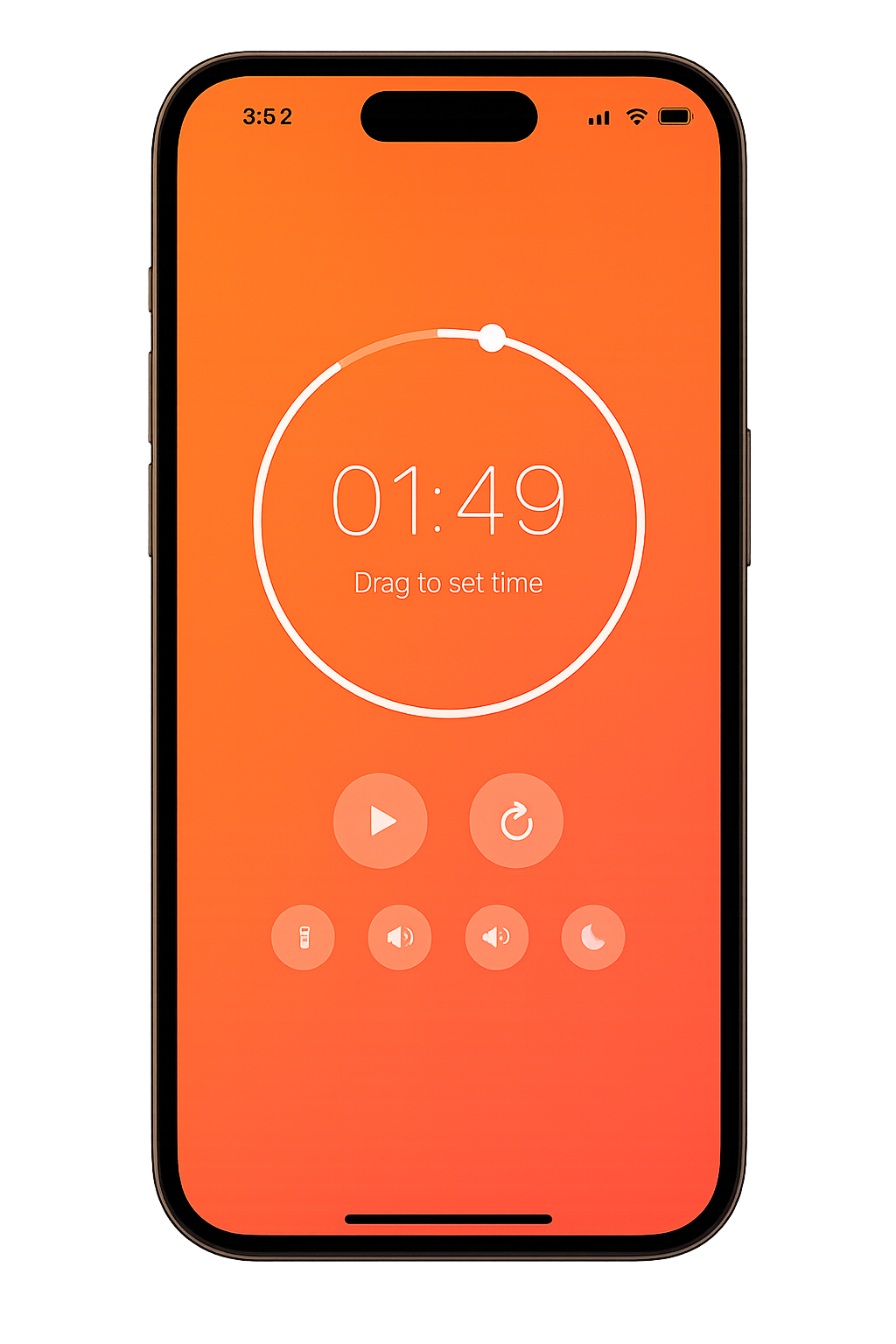 ZenTimer app interface showing circular timer
